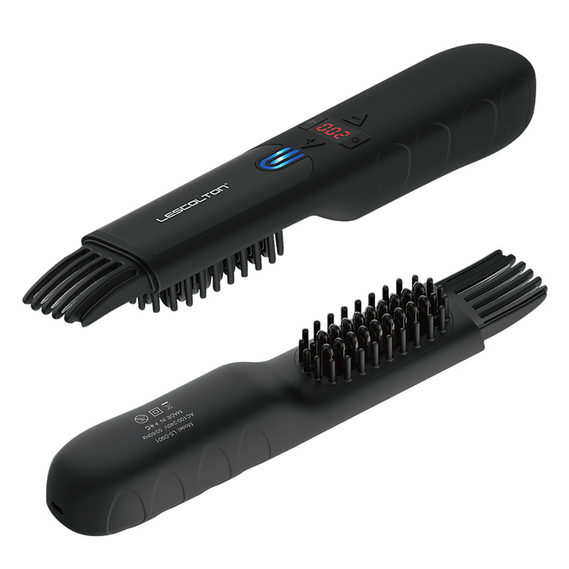 Cordless Beard Straightener Brush for Men Multifunctional Hair Styler  Electric Hot Comb and Beard Straightening Brush