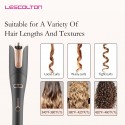 Automatic Hair Curling Iron, LESCOLTON Rotating Curlers Iron with 1" Large Barrel Curls, Auto Hair Curler Wand with 4 Temp & Dual Voltage, Anti-Scald, Auto Shut-Off Spin Iron