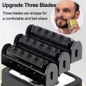 Beard Shavers For Men Electric Razor Cordless Rechargeable Triple Blades Shaver Electric Shaver For Men Bald Head Barber Trimmer