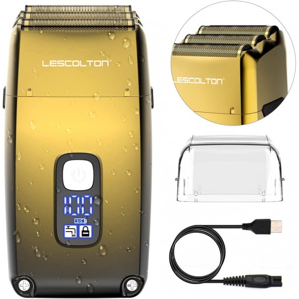 Beard Shavers For Men Electric Razor Cordless Rechargeable Triple Blades Shaver Electric Shaver For Men Bald Head Barber Trimmer