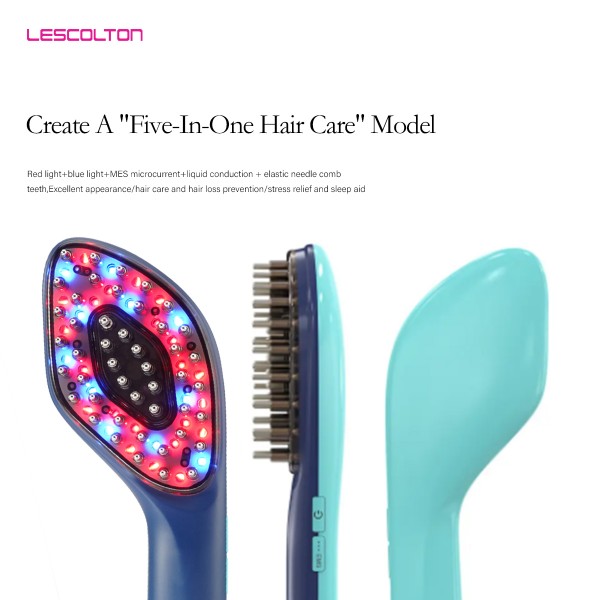 LESCOLTON Multifunction Hair Oil Applicator Comb with Scalp Massager and Scalp Applicator,Independent tank storage design,for Evenly Spread Liquid on the Scalp, Suitable for Daily Hair Care for Thinnin, Portable Massager for Head